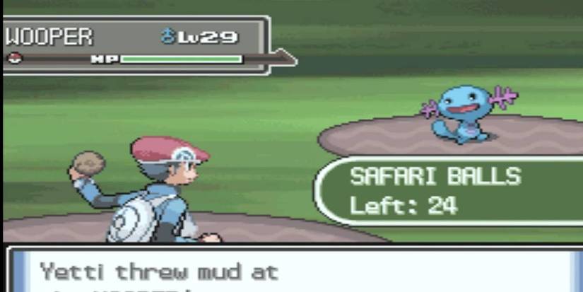 Throwing mud at Wooper in the safari.