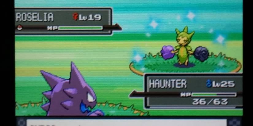 Shiny Roselia vs Haunter.