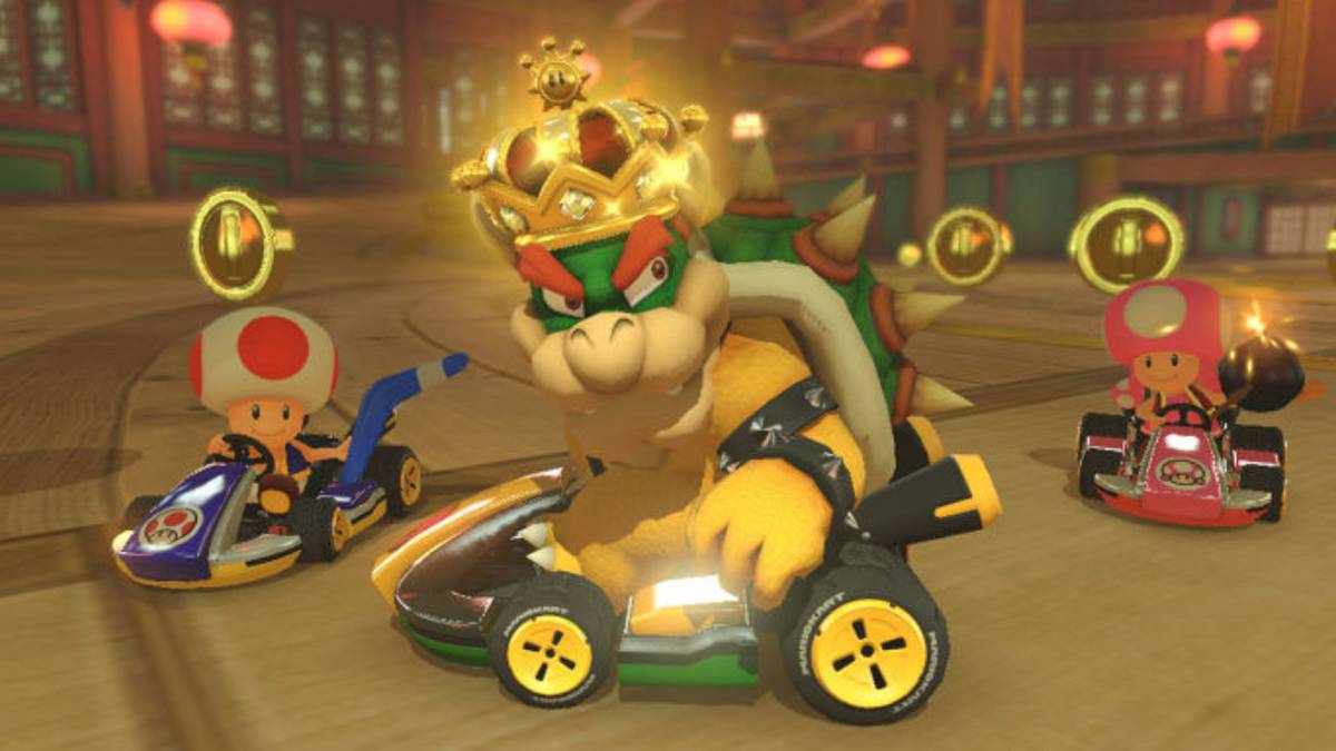 mario kart 8 deluxe bowser toad toadette battle