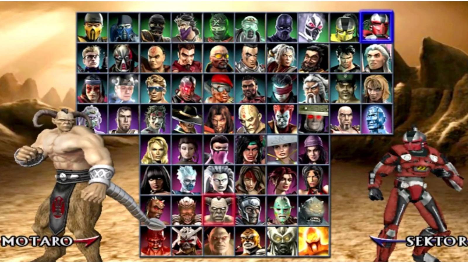 mortal kombat armageddon roster