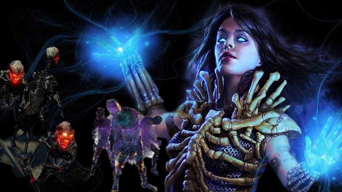 necromancer witch summoner path of exile minions skeletons zombies