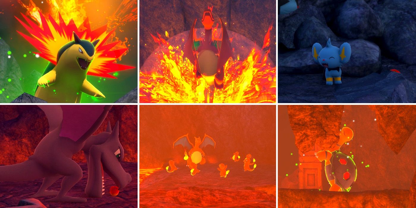Some of the photo requests in the Fireflow Volcano course in New Pokemon Snap