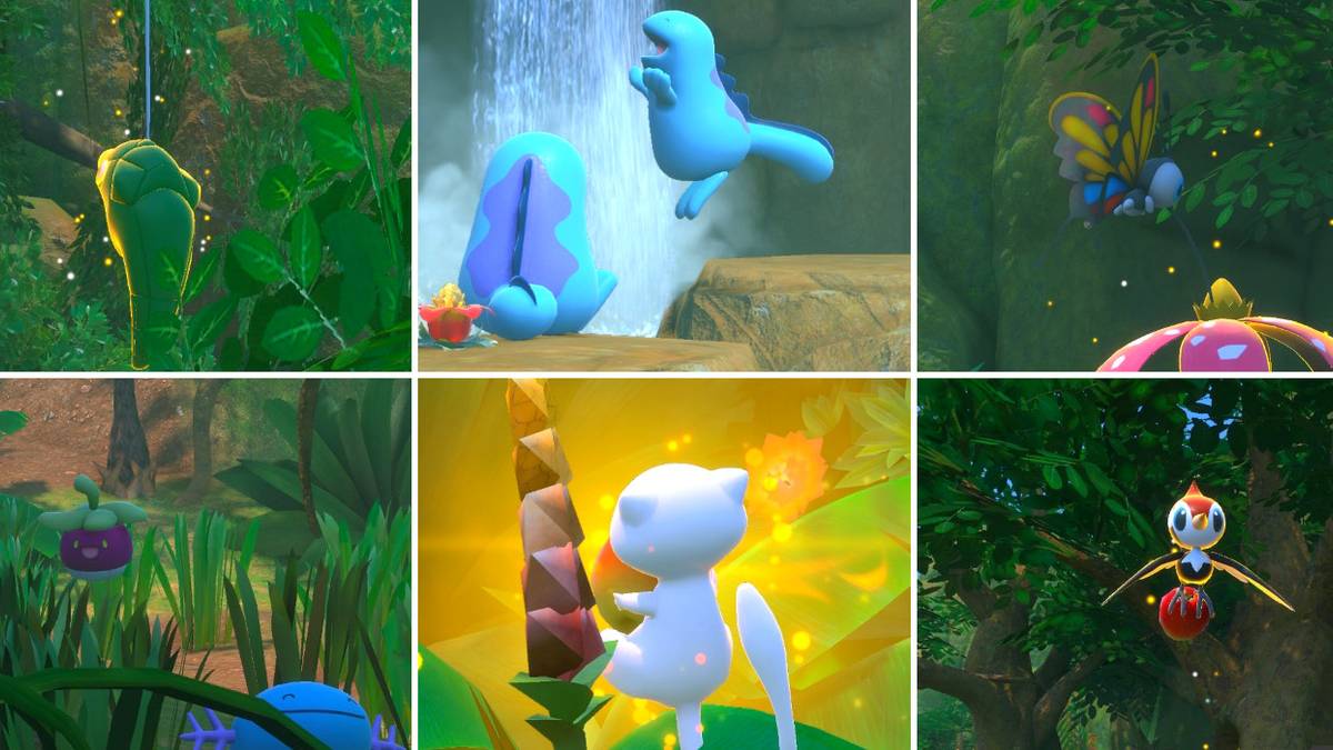 Some of the photo requests in the Founja Jungle (Day) course in New Pokemon Snap