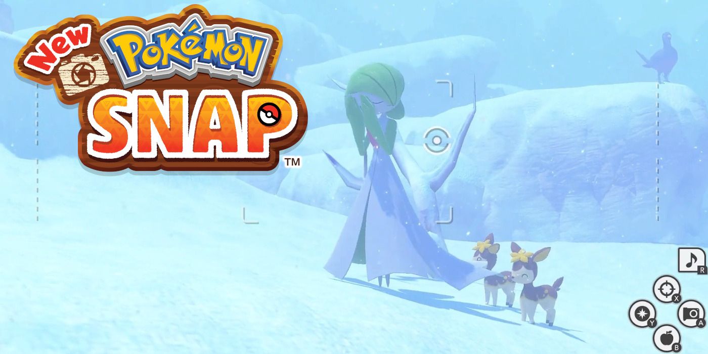 new pokemon snap gardevoir elsewhere forest with logo