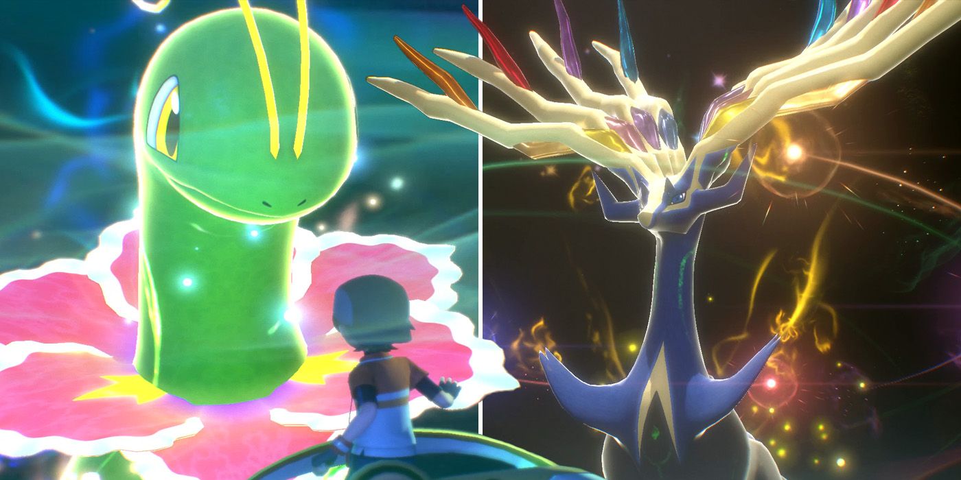 The Illumina versions of Meganium and Xerneas in New Pokemon Snap