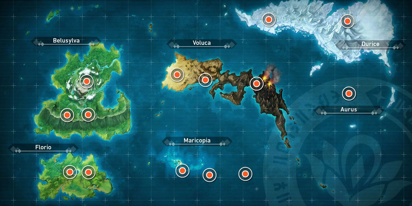 A complete map of New Pokemon Snap's Lental region after the 2.0 update