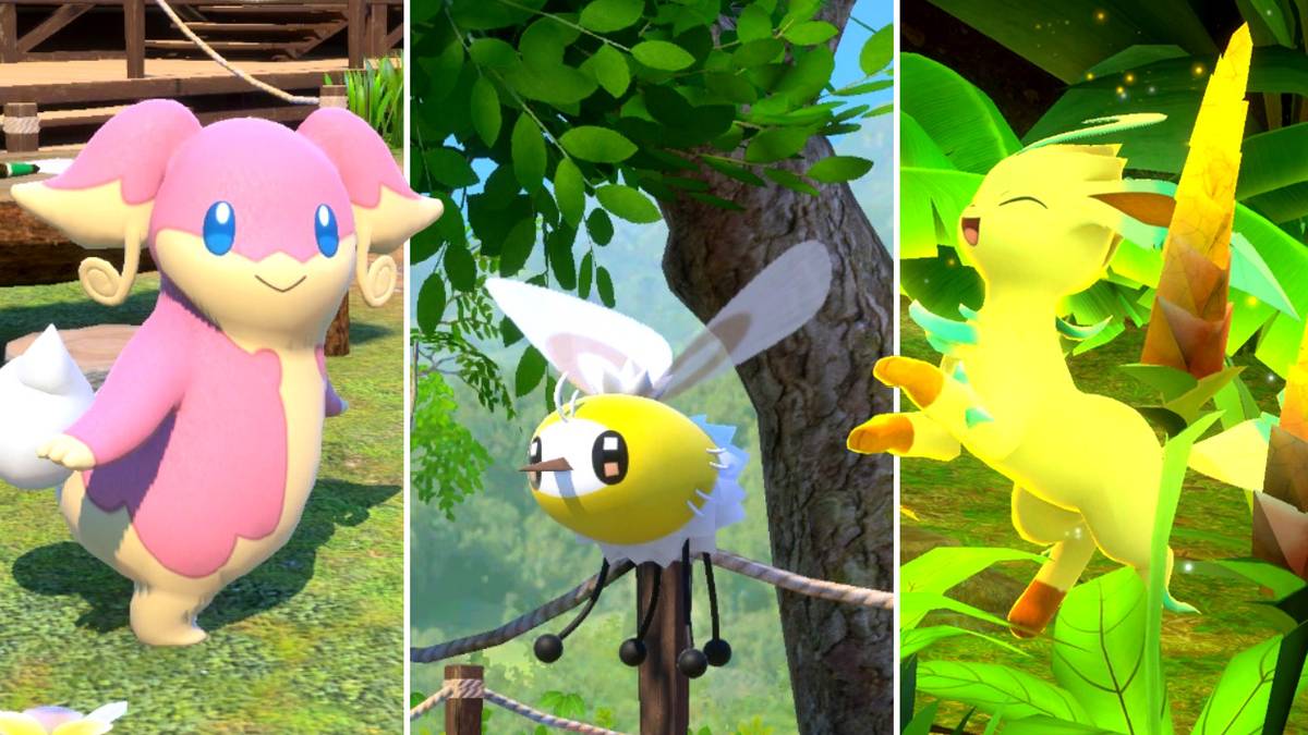 Pokemon dancing to the tune of the Melody Player in New Pokemon Snap