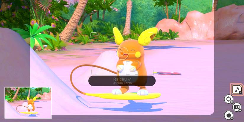 A photo of Alolan Raichu in New Pokemon Snap