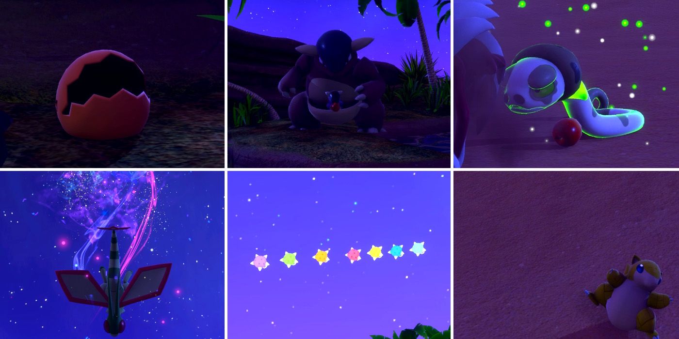 Some of the photo requests in the Sweltering Sands (Night) course in New Pokemon Snap