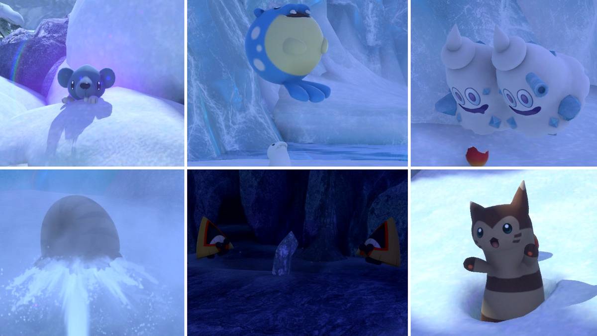 Some of the photo requests in the Shiver Snowfields (Day) course in New Pokemon Snap