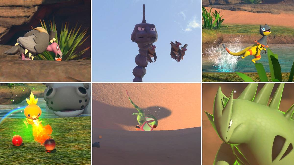 Some of the photo requests in the Sweltering Sands (Day) course in New Pokemon Snap