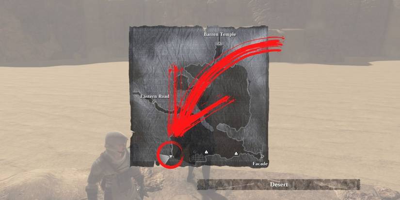 nier replicant sandfish map location