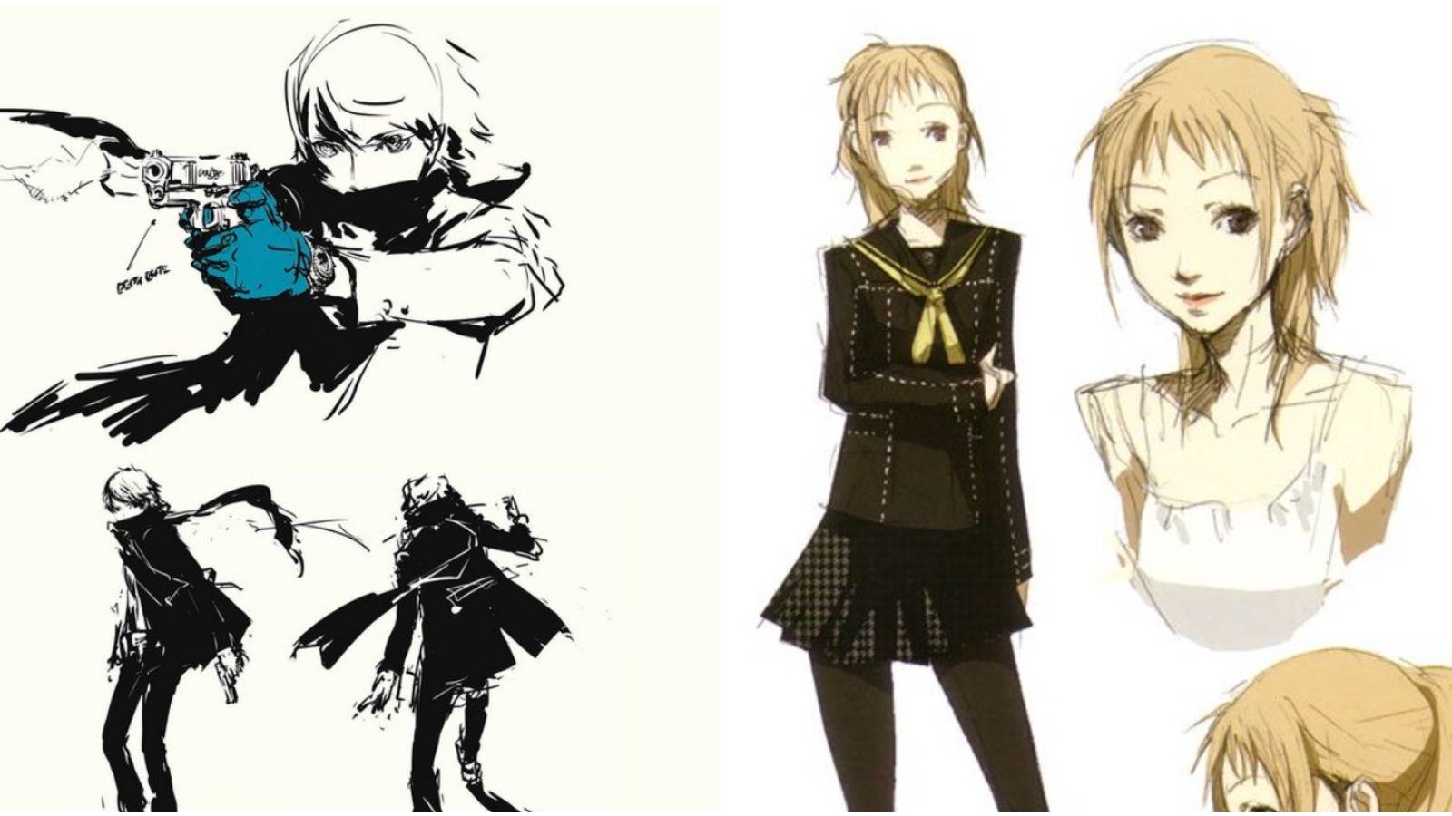 persona 4 and persona 5 concept art
