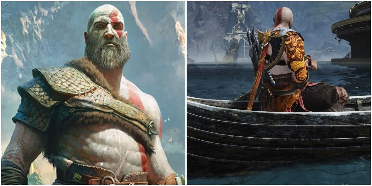 Kratos and Kratos on a boat God of War