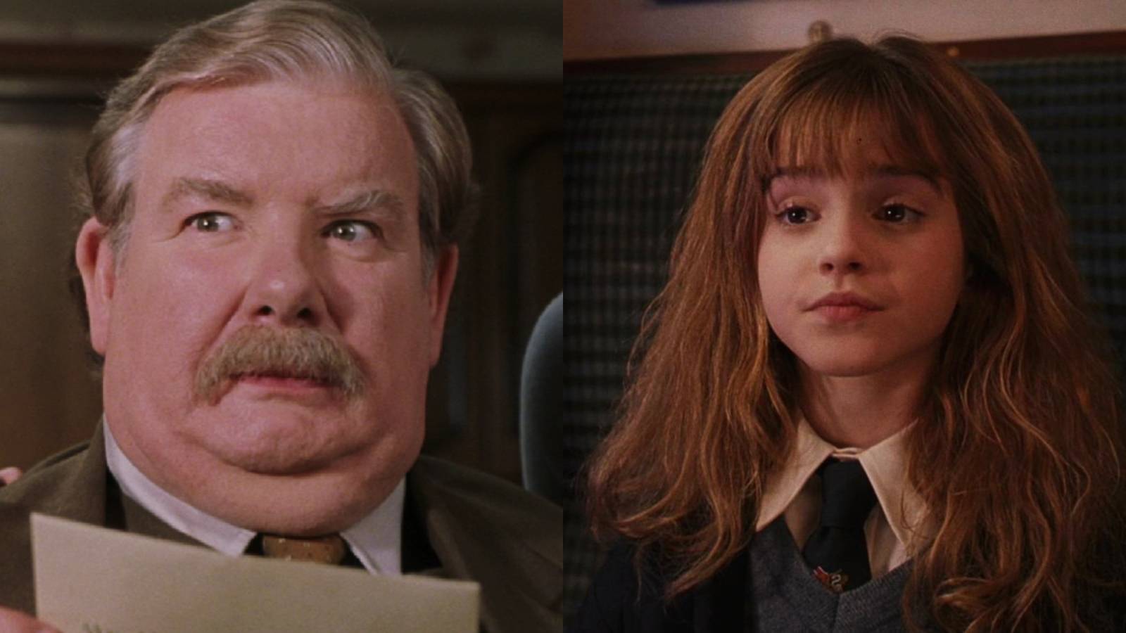 Split image: Vernon (left); and Hermione (right)