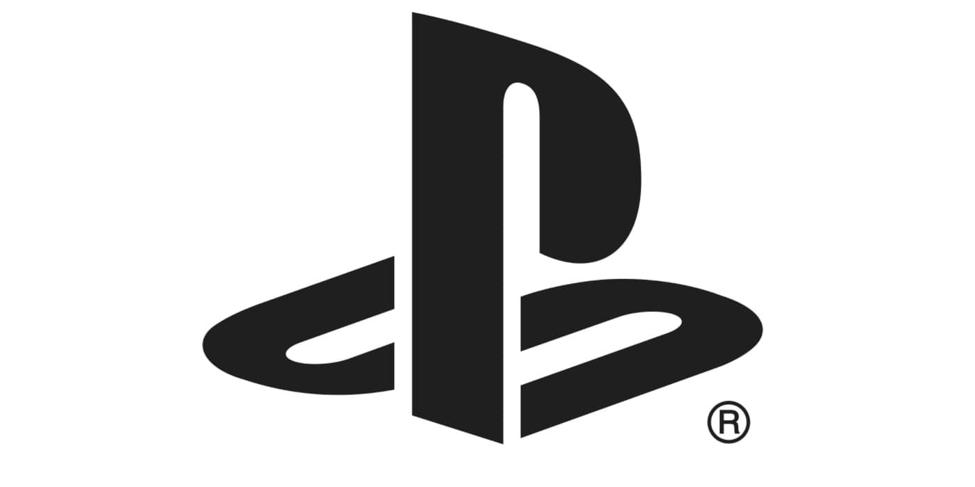 playstation logo black white background