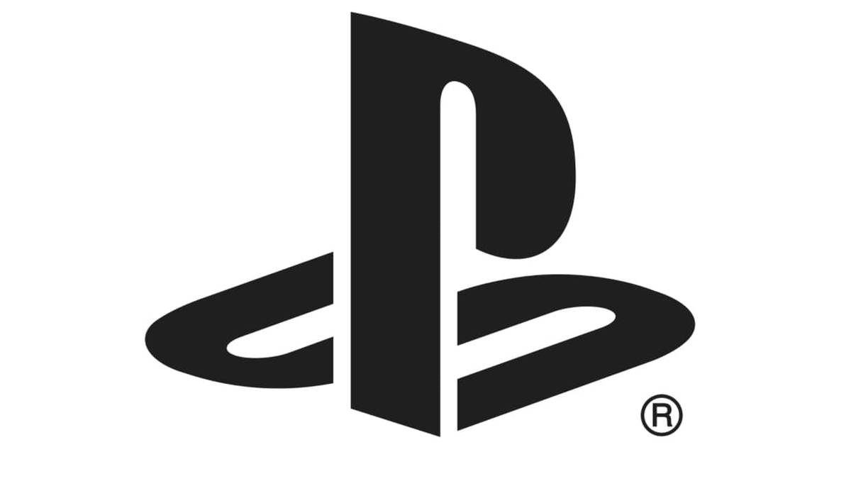 playstation logo black white background