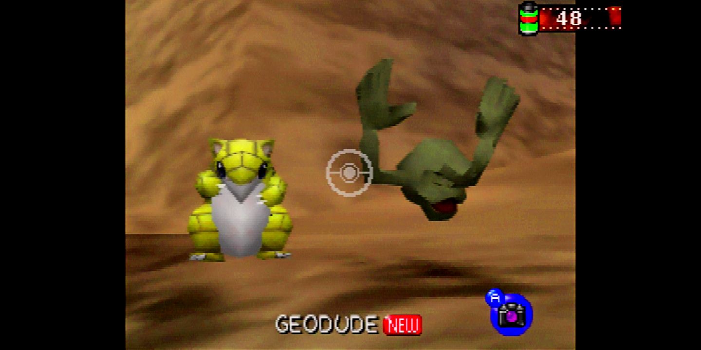 two ground-type pokemon in the original pokemon snap's valley course.