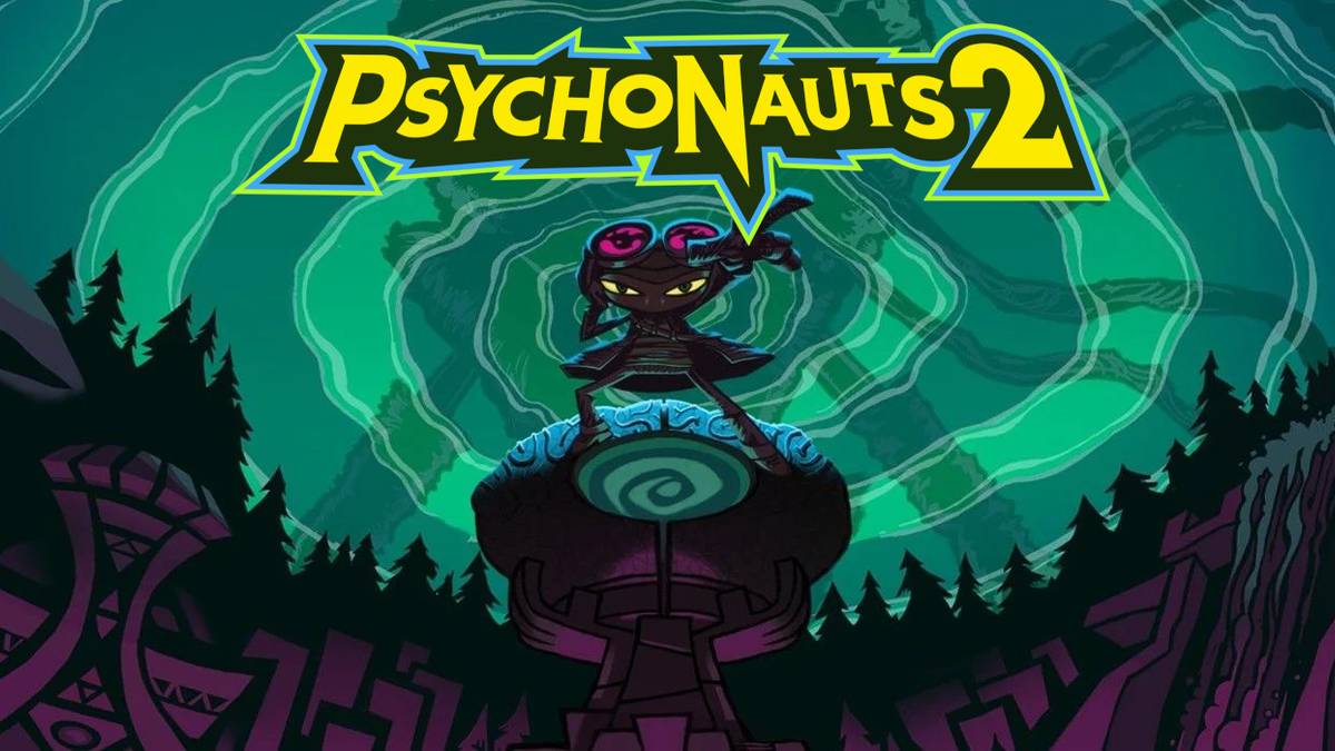 psychonauts 2 art if raz pointing with the logo above