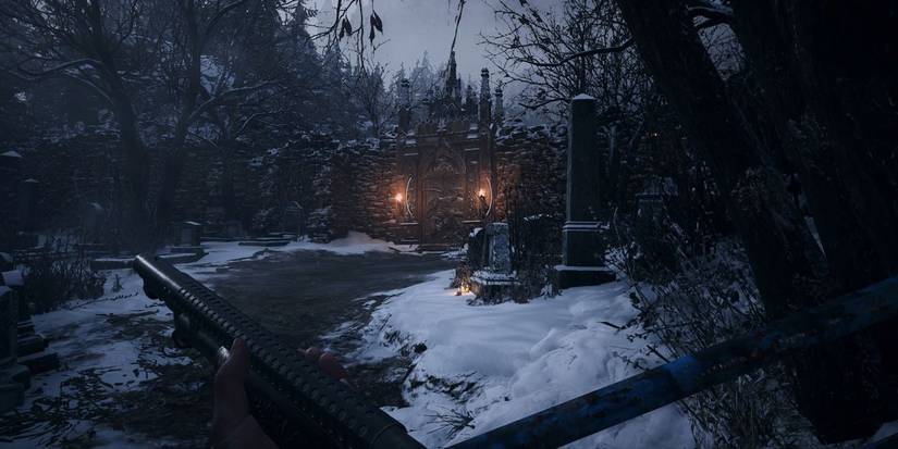 re village ethan with a shotgun