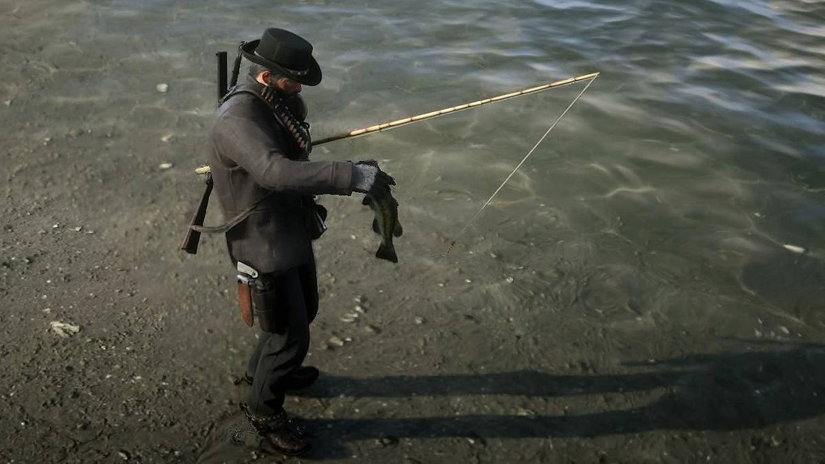 rdr2 fishing lakeside
