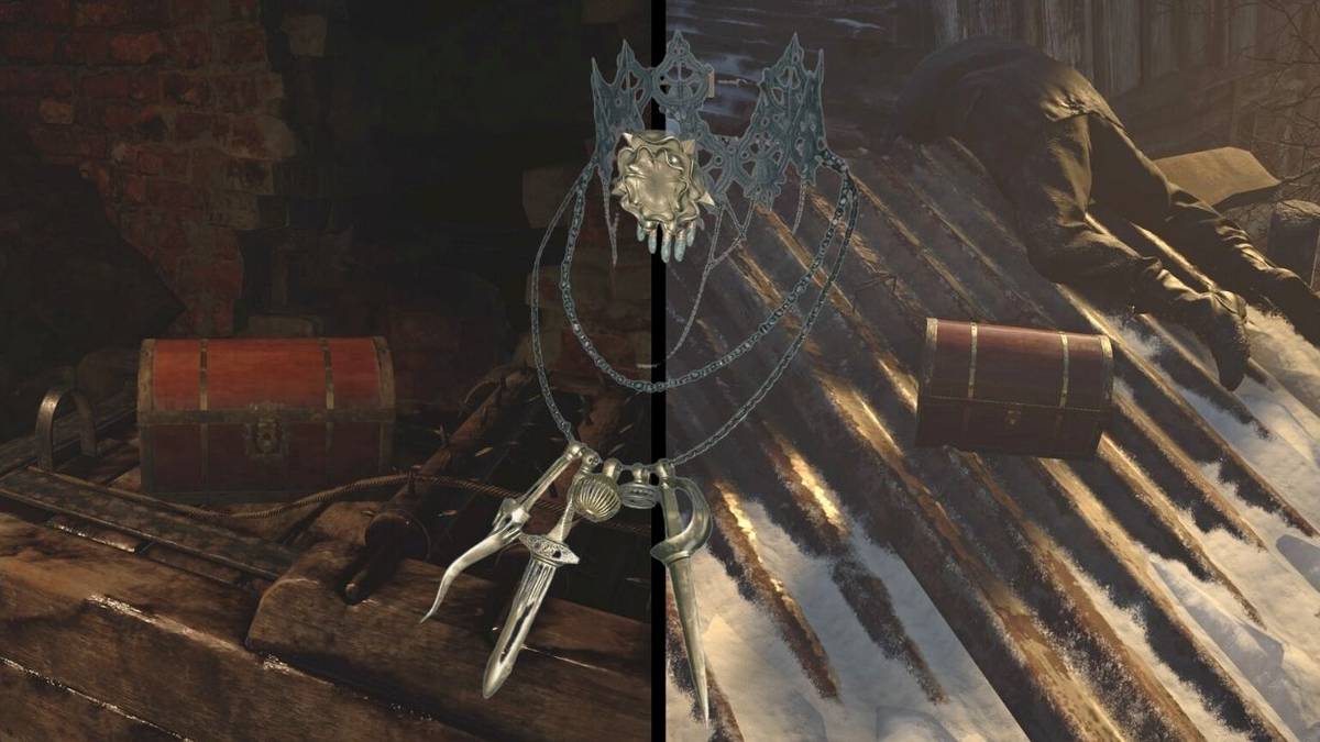 resident evil village necklace with two holes