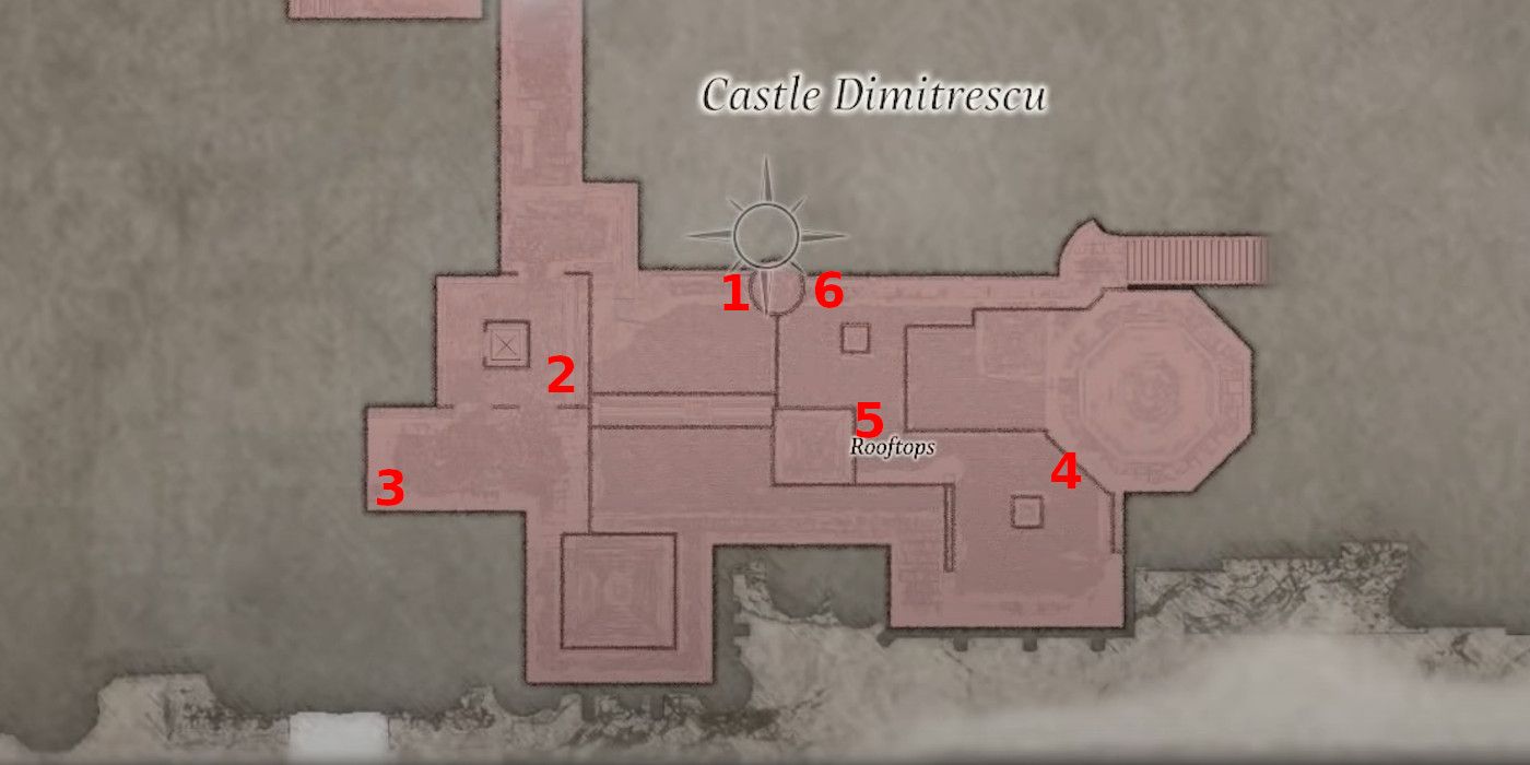 resident evil village rooftops item map