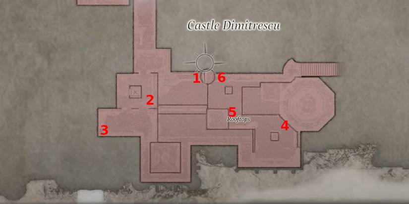 resident evil village rooftops item map