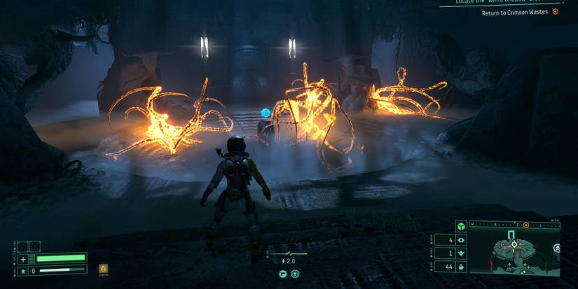 selene looking at golden enemies