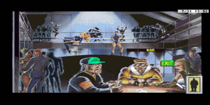 Sitting around tables in Rise of the Dragon