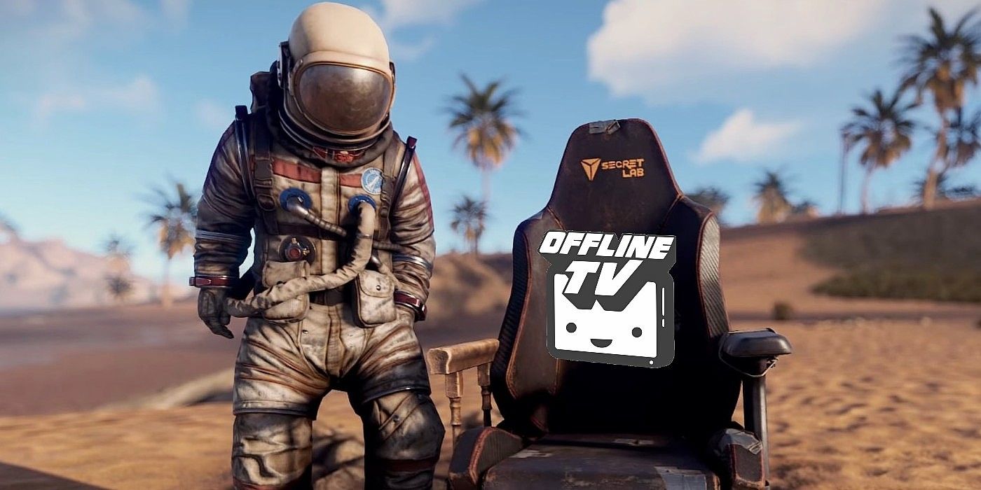 rust spacesuit and game chair