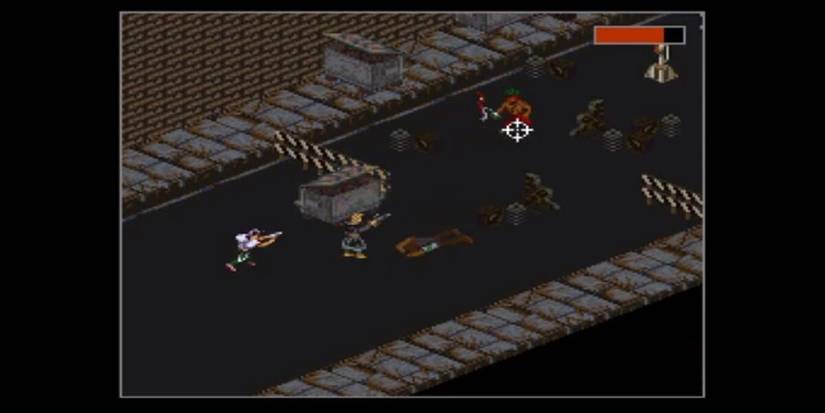 Gun fight on street in Shadowrun