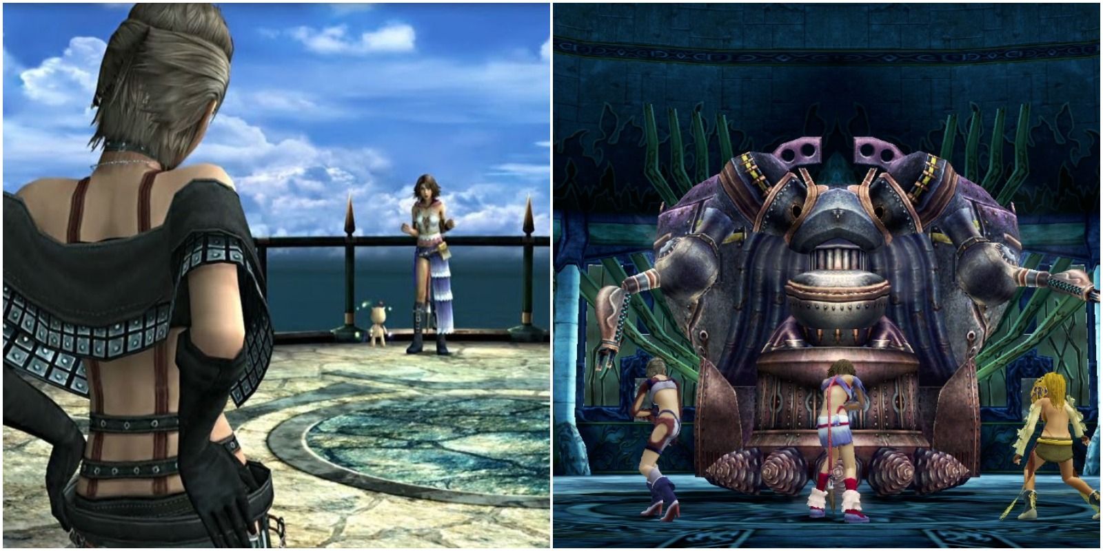 Images from side quests in Final Fantasy 10-2