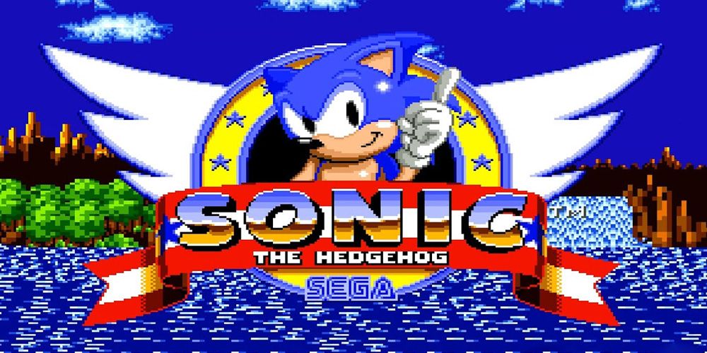 The Press Start screen from the original Sonic the Hedgehog