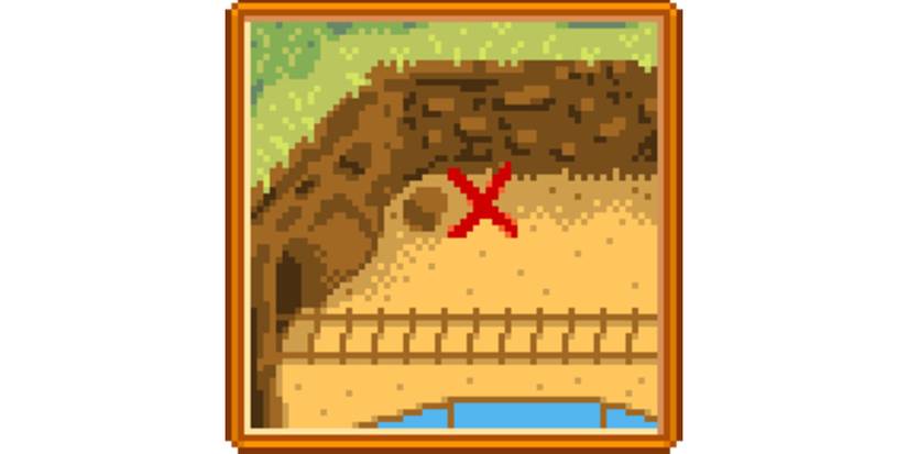 location of some treasure near a railroad.