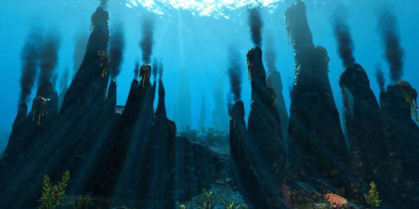 biome with huge smoking vents.