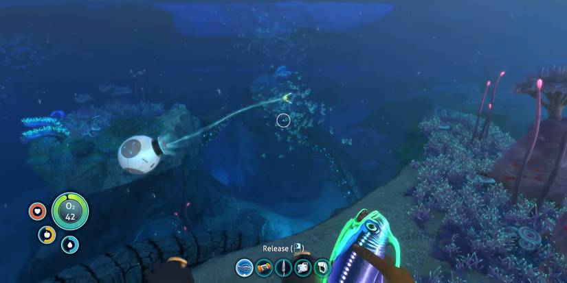 Grav Trap pulling in a fish