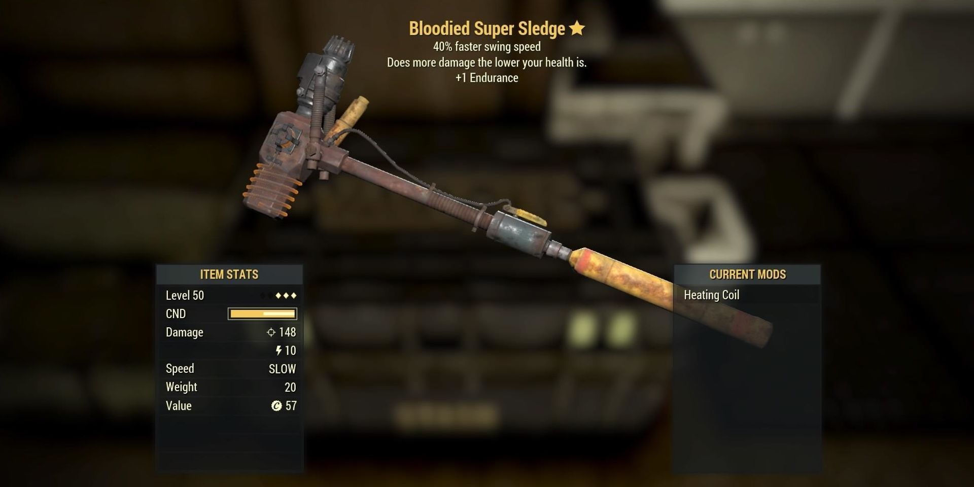 super sledge variant from fallout 76