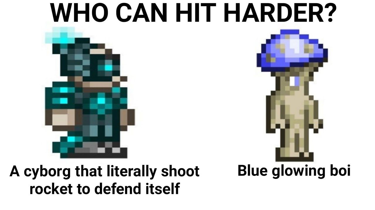 two enemies have their damage output compared in this meme.