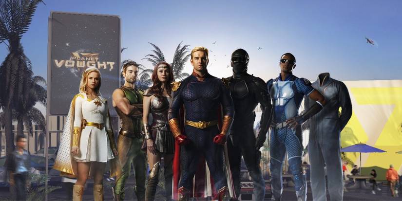 The Seven from The Boys Planet Vought Hollywood restaurant