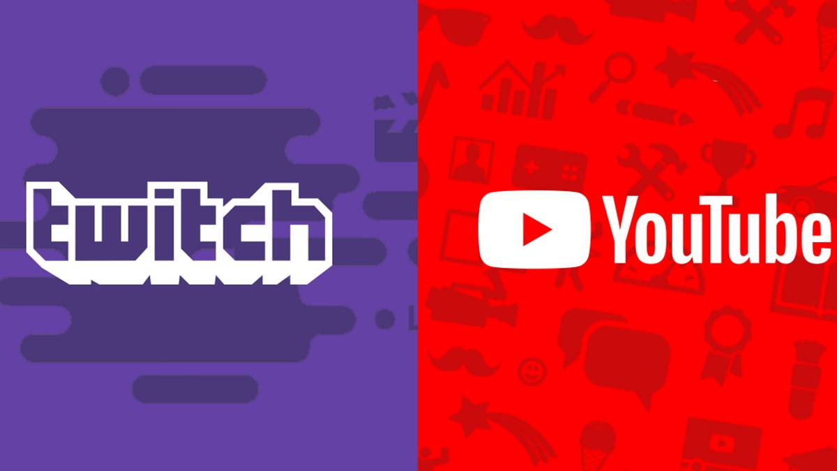 YouTube vs Twitch logos