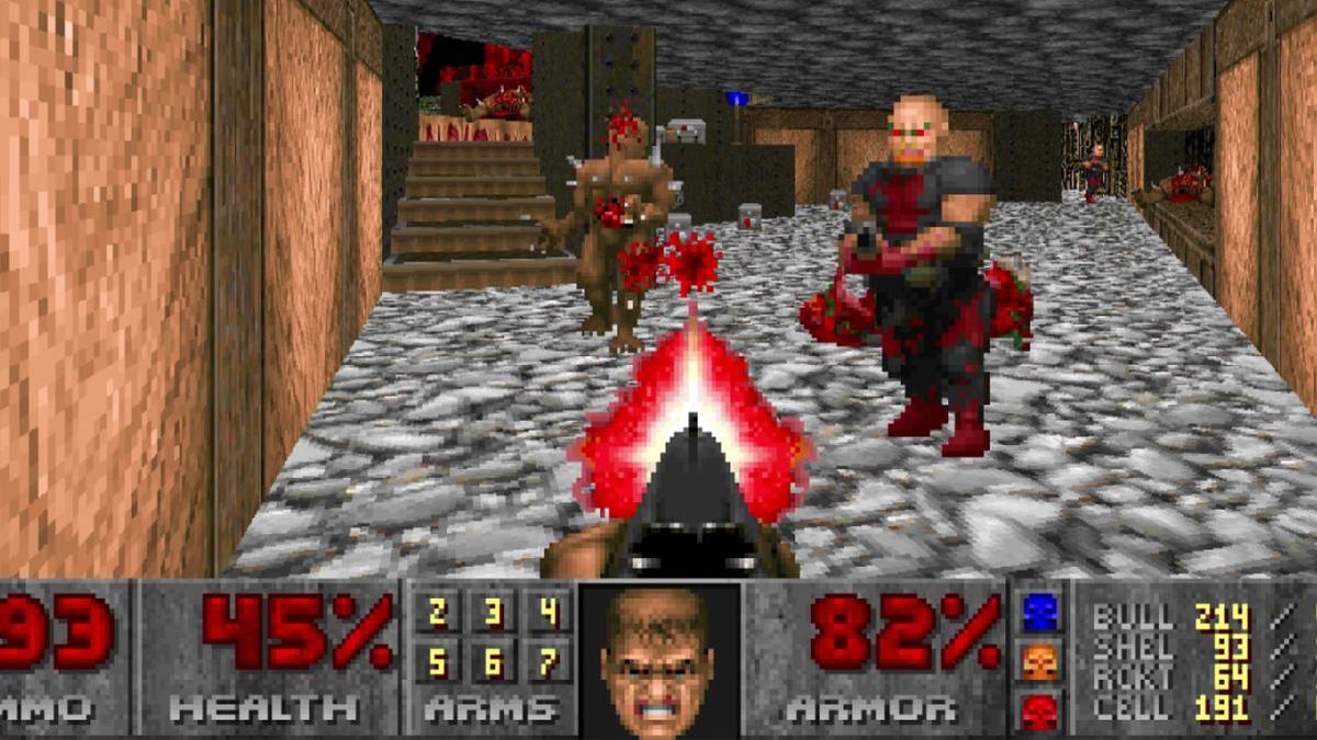 shooting enemies in ultimate doom