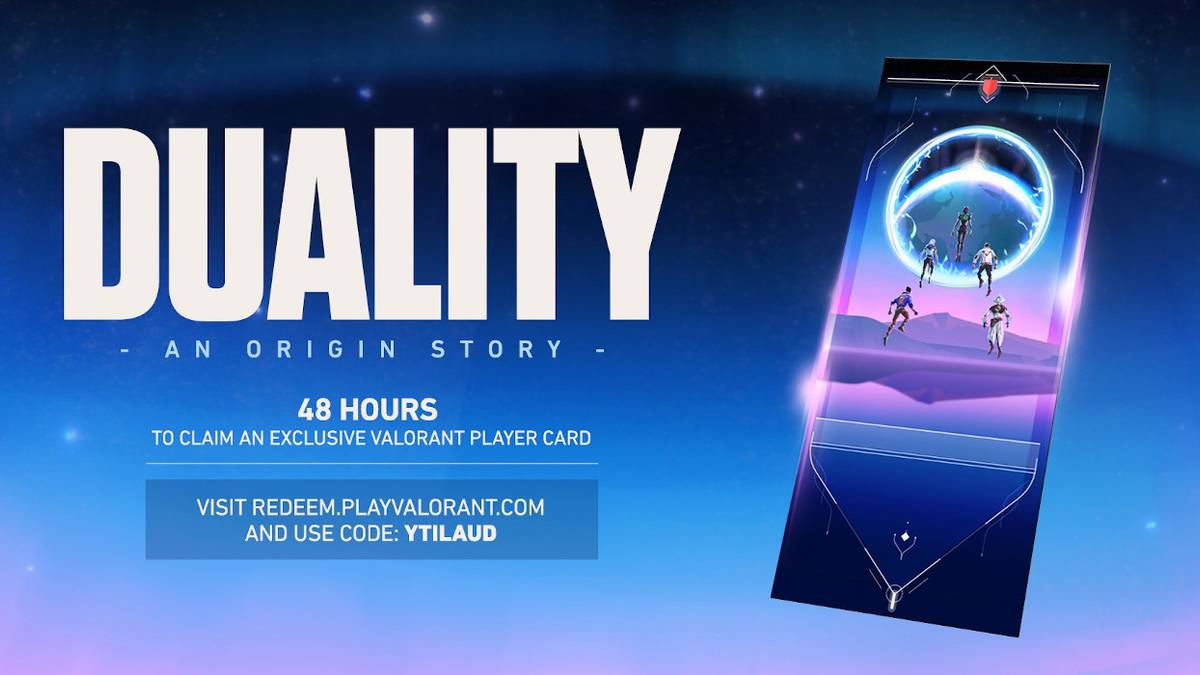 valorant redeem duality player card code