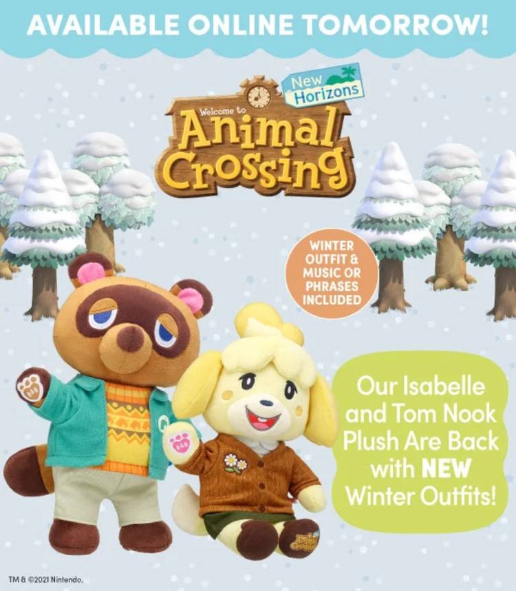 vertical animal crossing new horizons winter plushies