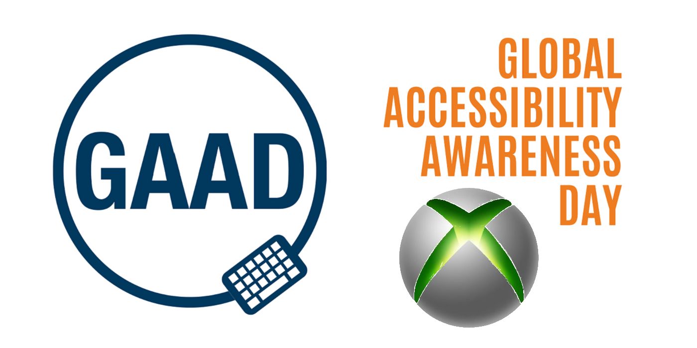 Global Accessibility Awareness Day logo on a whitebackground with the Xbox logo in the corner.