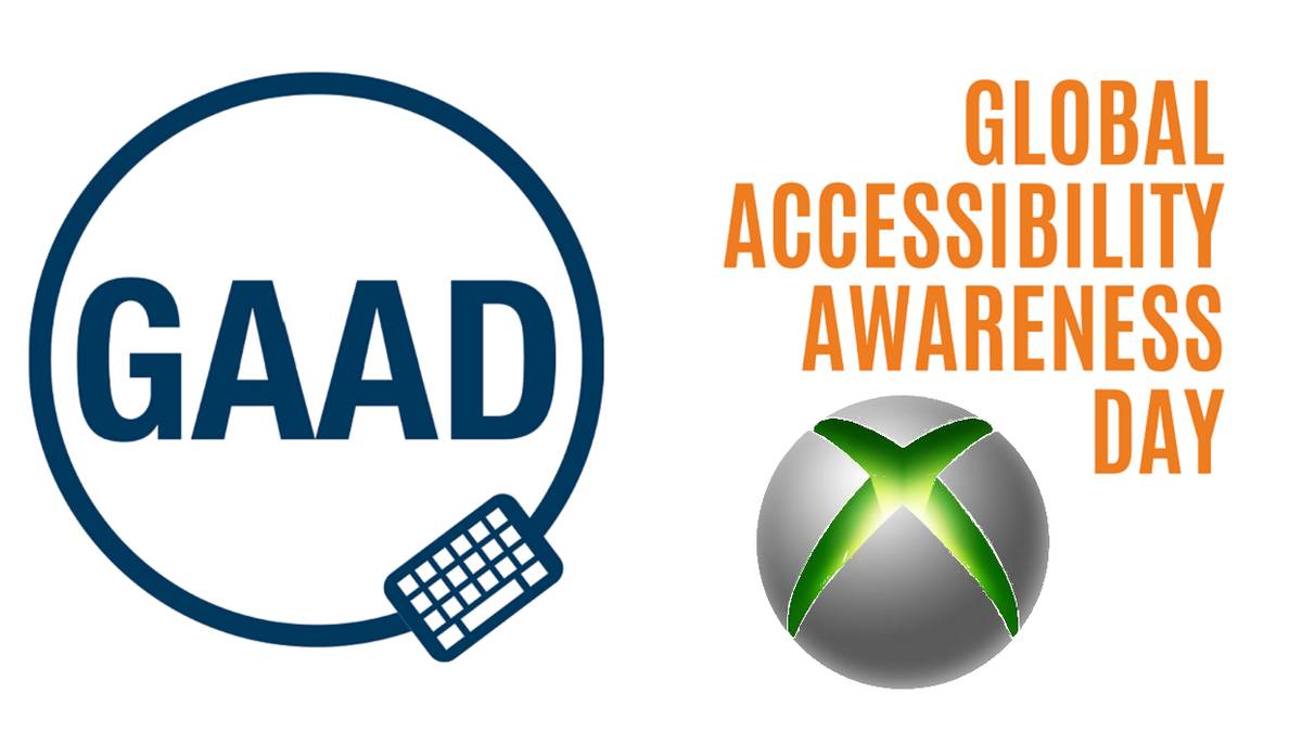Global Accessibility Awareness Day logo on a whitebackground with the Xbox logo in the corner.