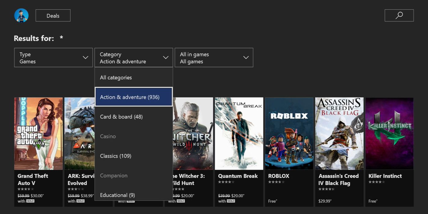 xbox store browse by genre