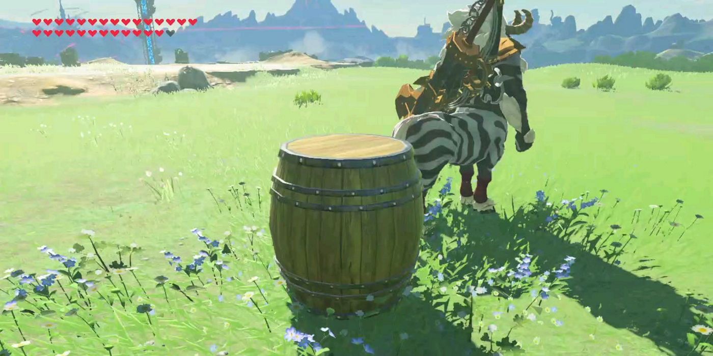 Legend of Zelda Breath of the Wild Lynel barrel hiding