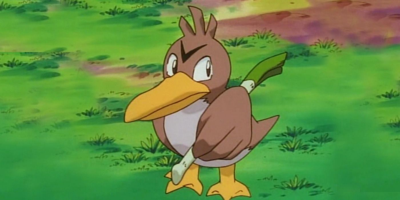 The Pokemon Farfetch'd in the anime