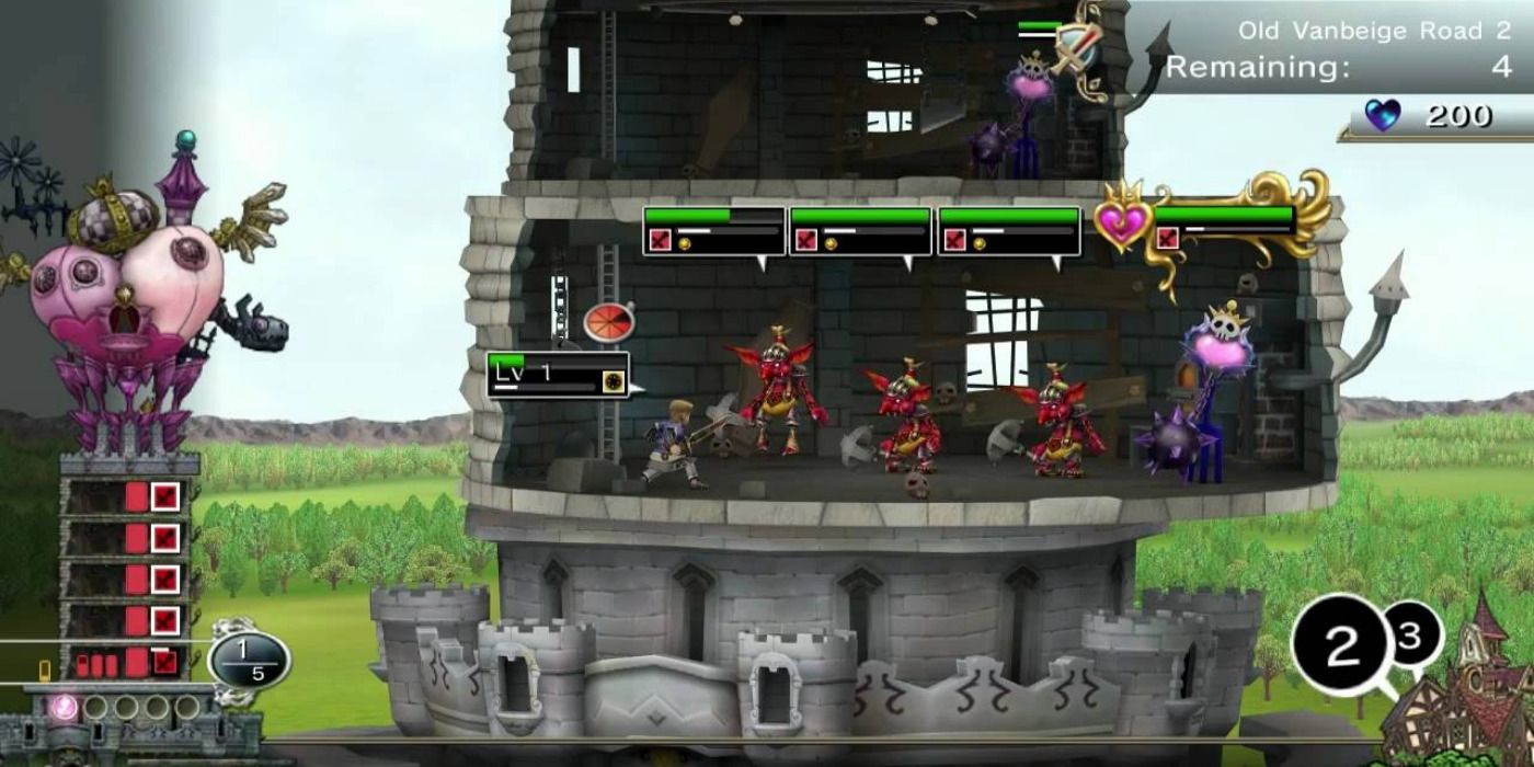 Defending the tower in Final Fantasy Crystal Chronicles: My Life As A Darklord